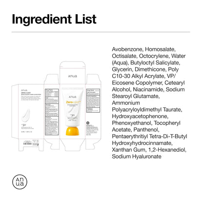 Anua Zero-Cast Moisturizing Sunscreen SPF50+ PA++++ – 50ml