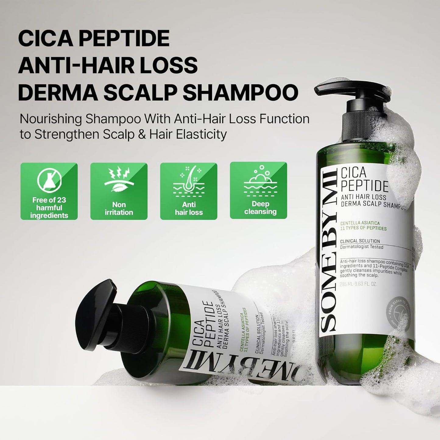 SOME BY MI Cica Peptide Anti Hair Loss Derma Scalp Shampoo – 285ml / 9.63 fl oz