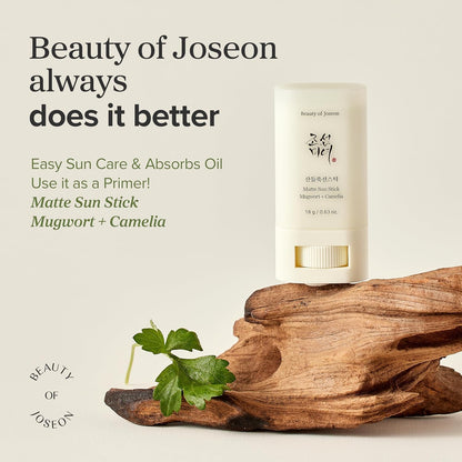 Beauty of Joseon Matte Sun Stick: Mugwort + Camellia SPF50+ PA++++ – 18g
