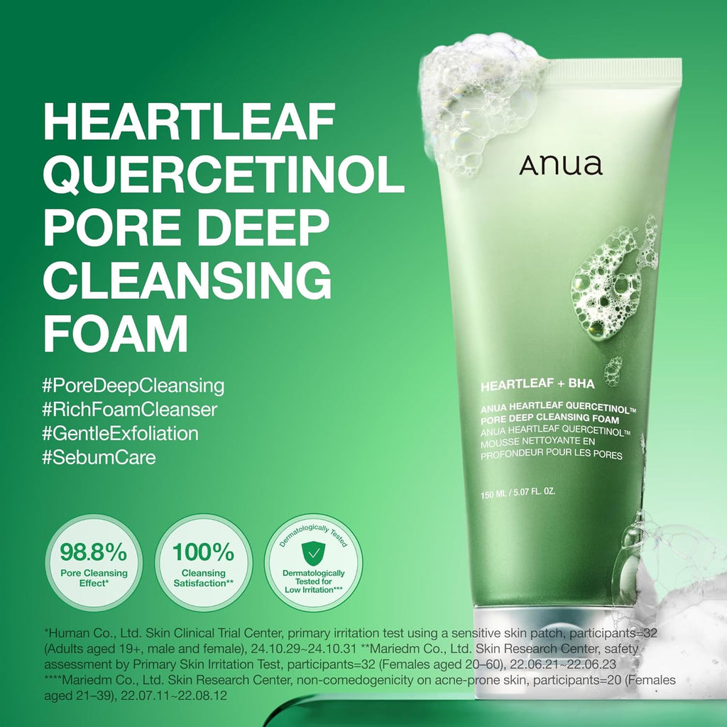 Anua Heartleaf Quercetinol Pore Deep Cleansing Foam – 150ml