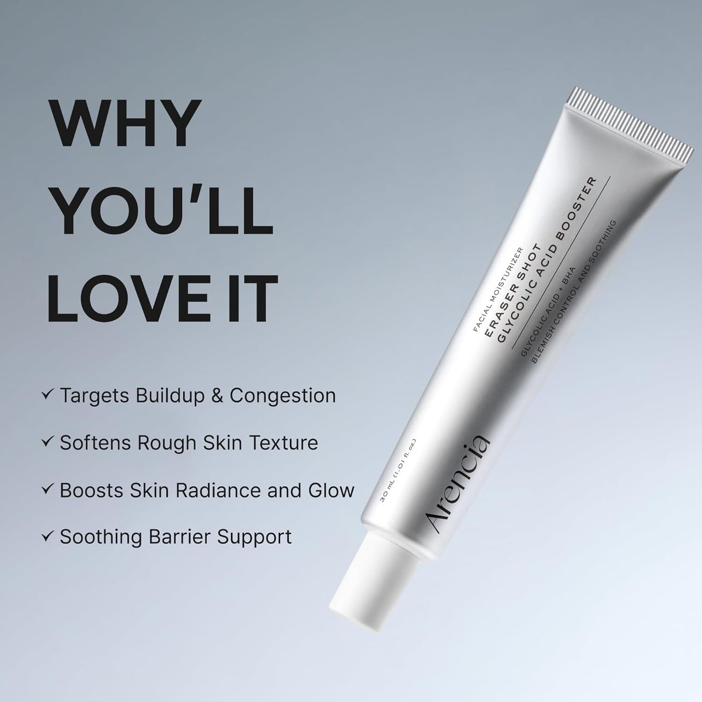 Arencia Eraser Shot Serum – Glycolic Acid Booster with AHA & BHA
