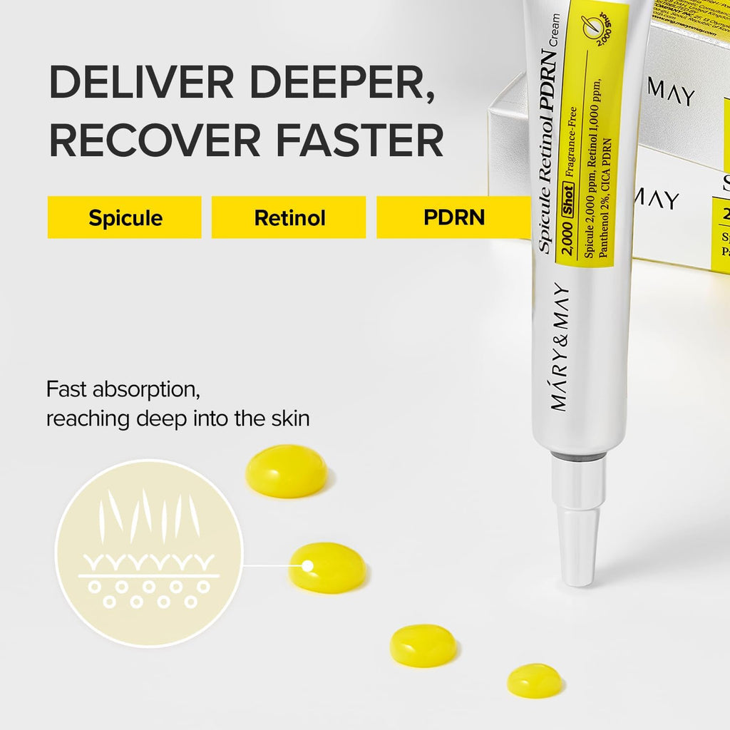 Mary & May Spicule Retinol PDRN Cream 2000 Shot – 15g