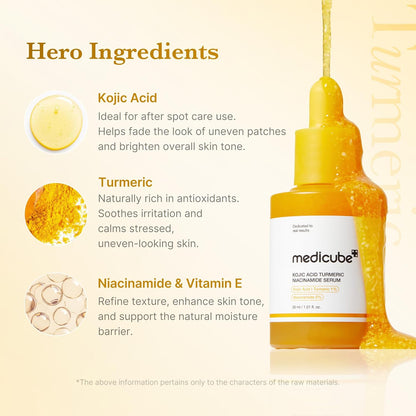 Medicube Kojic Acid Turmeric Clarifying & Balancing Capsule Serum – 30ml