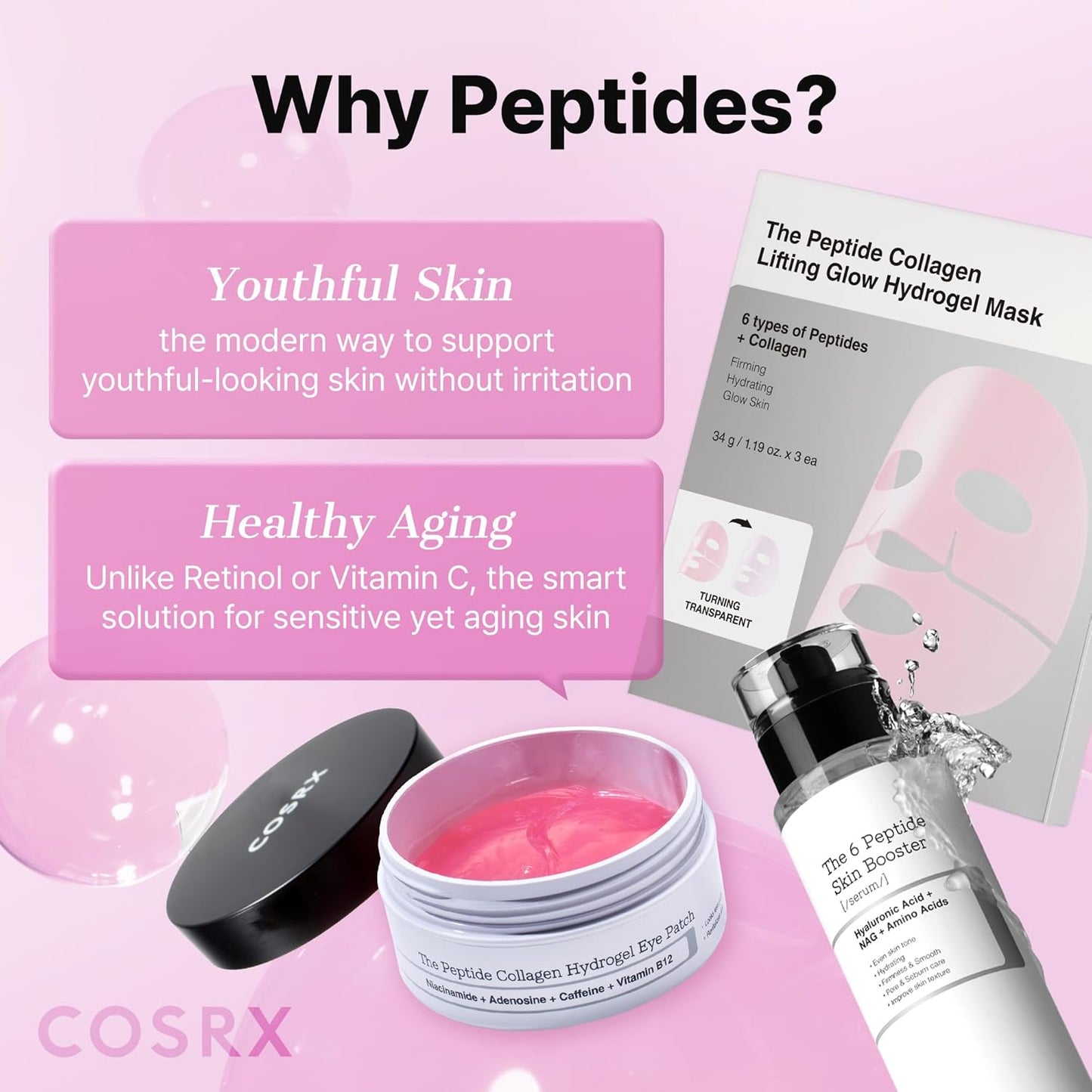 COSRX Pink Peptides Collagen Hydrogel Eye Patch