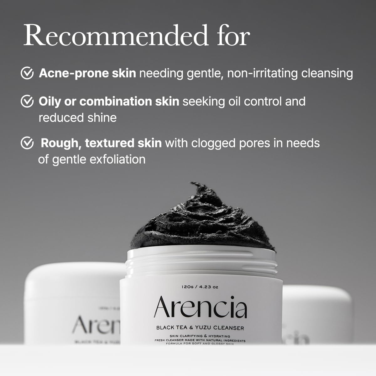 ARENCIA Black Tea Rice Mochi Cleanser – 120g