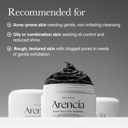 ARENCIA Black Tea Rice Mochi Cleanser – 120g
