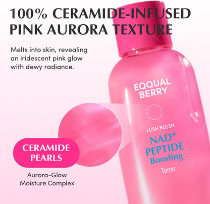 EQQUALBERRY Lush Blush NAD+ Peptide Boosting Toner – 150ml