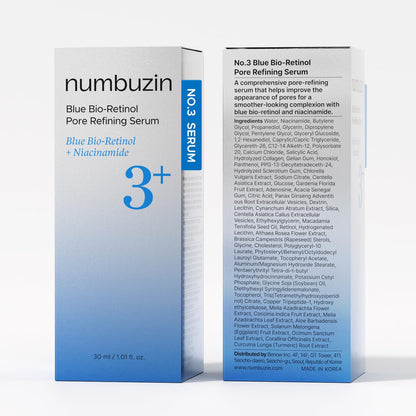 numbuzin No.3 Blue Bio-Retinol Pore Refining Serum – 50ml