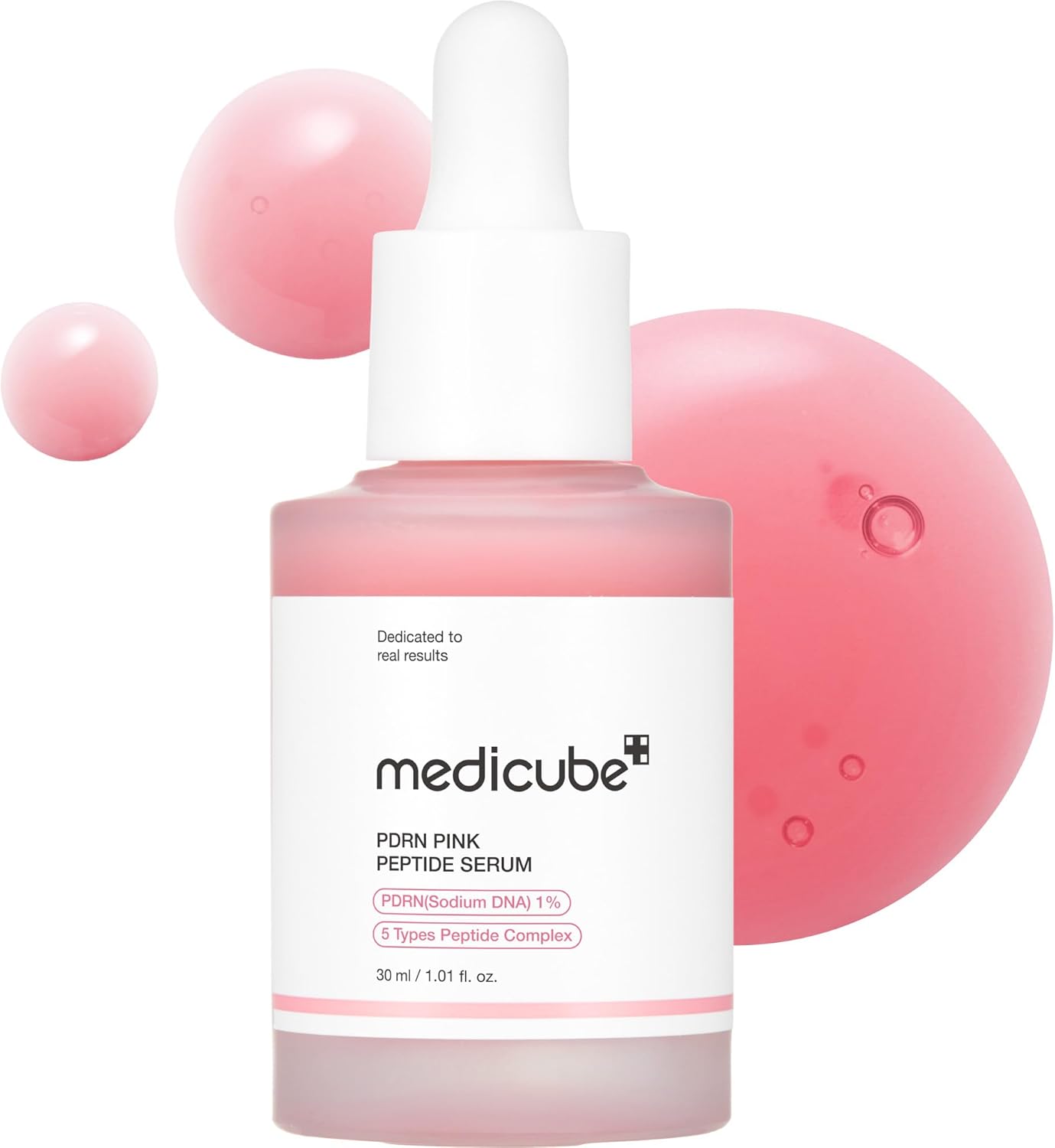 Medicube PDRN Pink Peptide Serum 30ml Korean serum for hydration, skin elasticity and glass skin glow