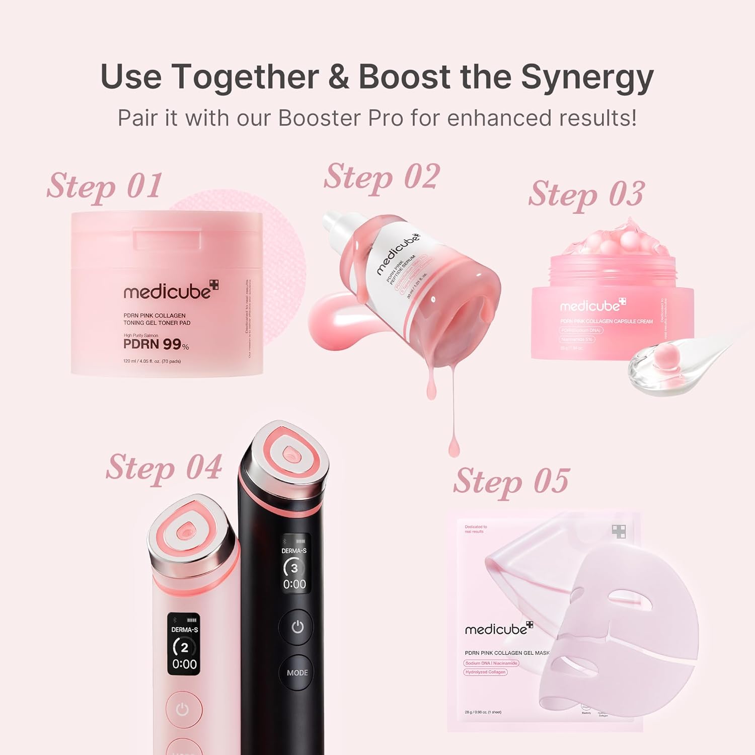 Medicube PDRN Pink Peptide Serum 30ml | Firming & Glass Skin Serum