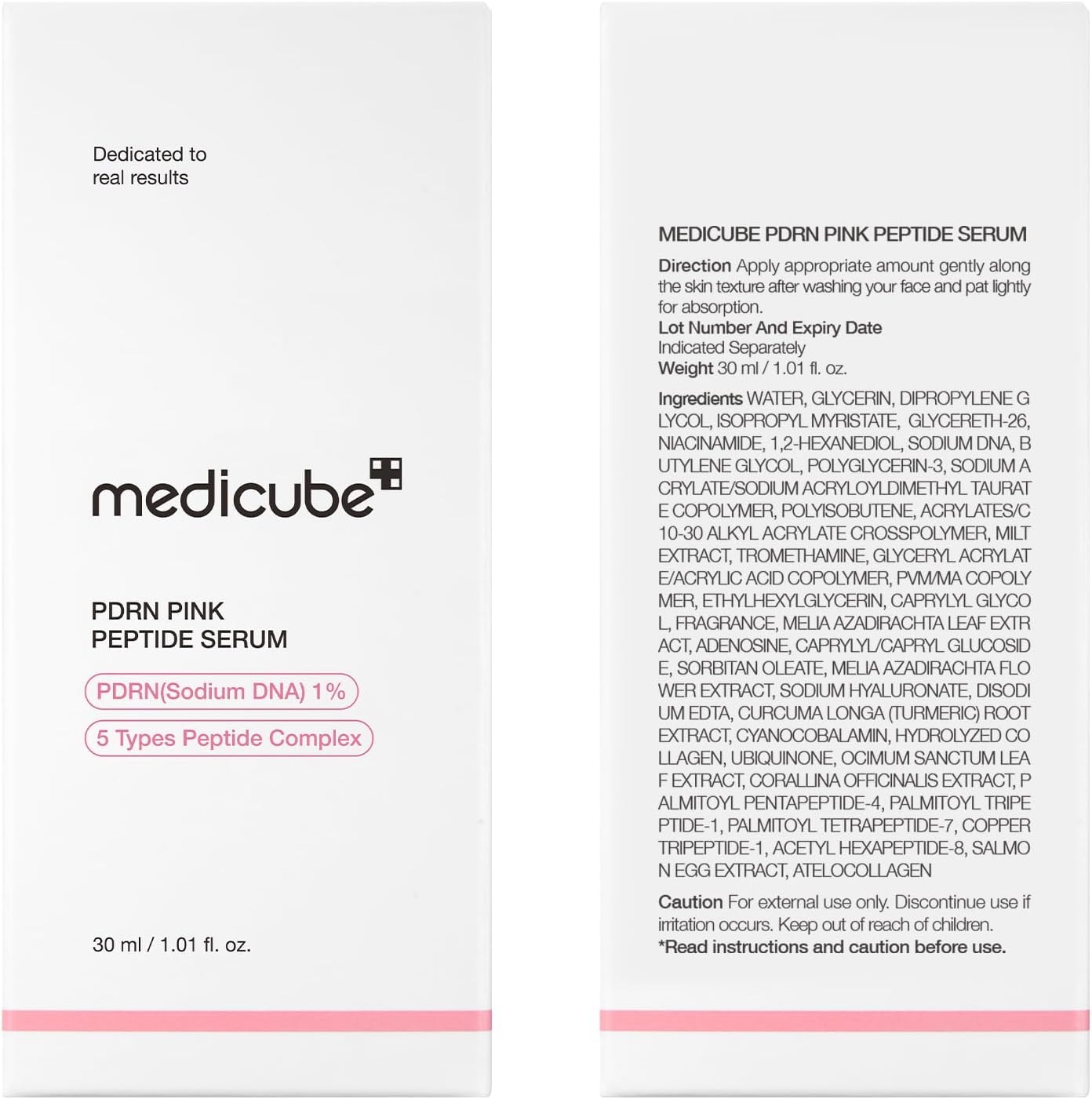 Medicube PDRN Pink Peptide Serum 30ml | Firming & Glass Skin Serum
